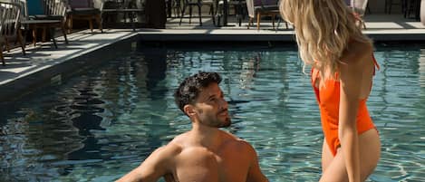 Rooftop bar, pool views, open daily