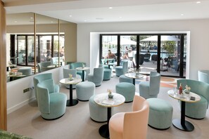 Rooftop bar, pool views, open daily