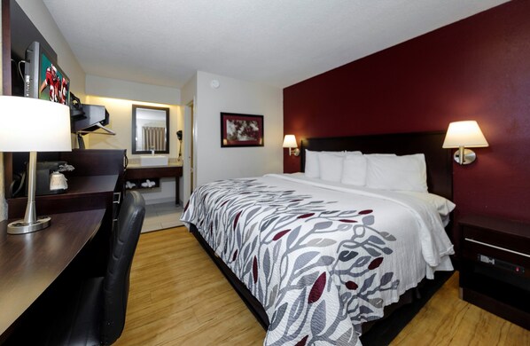 Blackout drapes, iron/ironing board, free cribs/infant beds, free WiFi