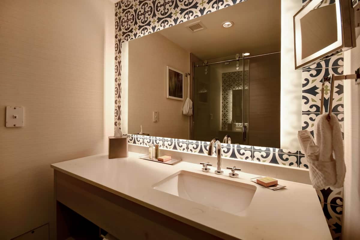 down duvets, pillow-top beds, in-room safe, desk