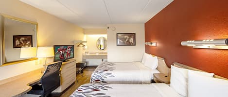 Desk, laptop workspace, free cots/infant beds, free WiFi