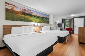 Deluxe Suite, 2 Queen Beds, Non Smoking | In-room safe, desk, iron/ironing board, free cribs/infant beds