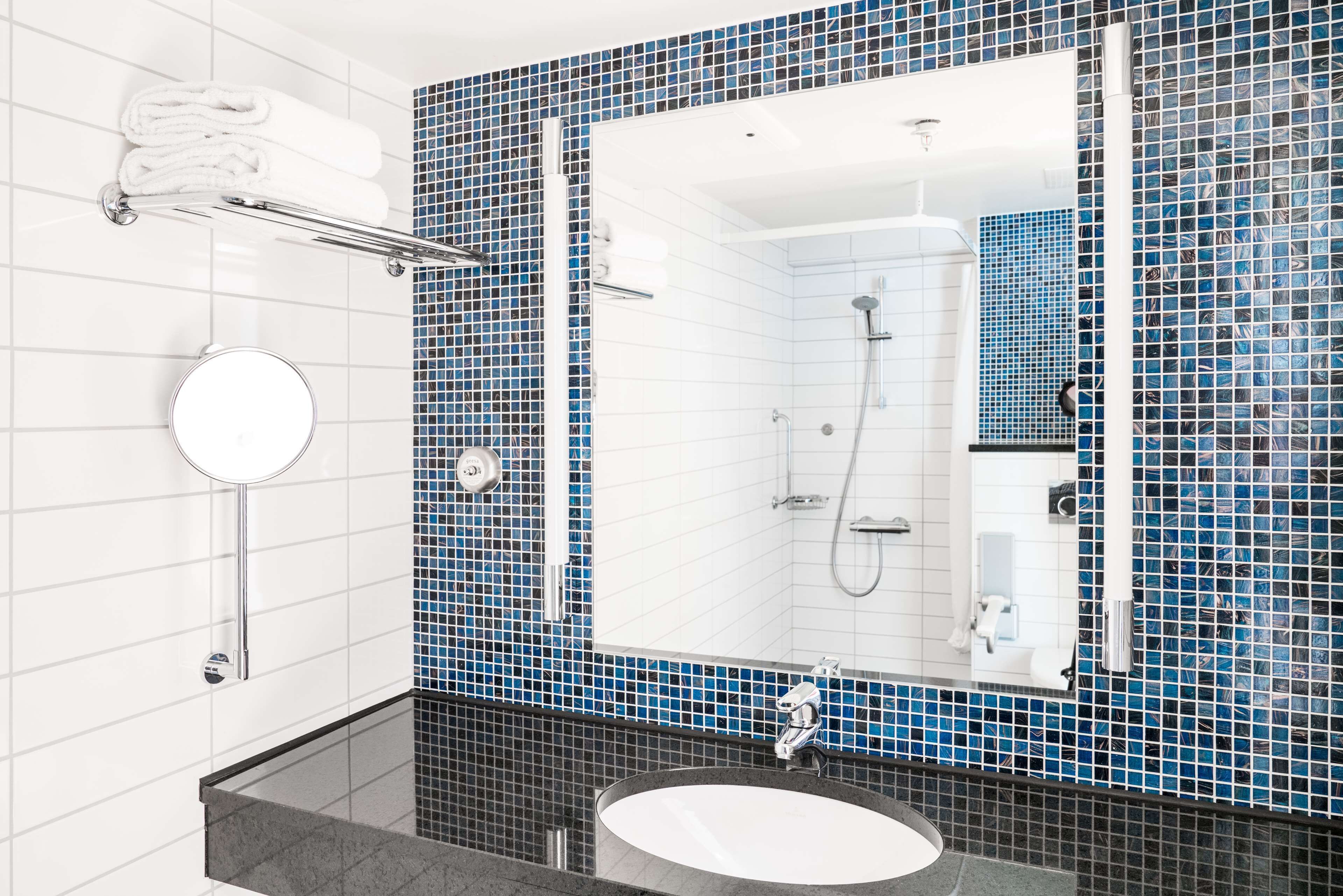 free toiletries, hair dryer, towels, soap