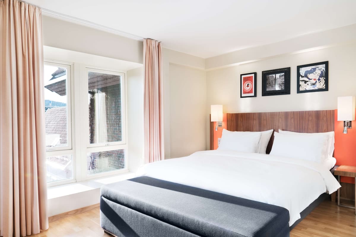 In-room safe, desk, laptop workspace, iron/ironing board