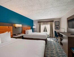 Room, 2 Queen Beds, Non Smoking | In-room safe, desk, laptop workspace, blackout drapes