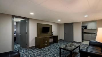 In-room safe, desk, laptop workspace, blackout drapes