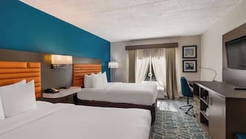 In-room safe, desk, iron/ironing board, free cribs/infant beds