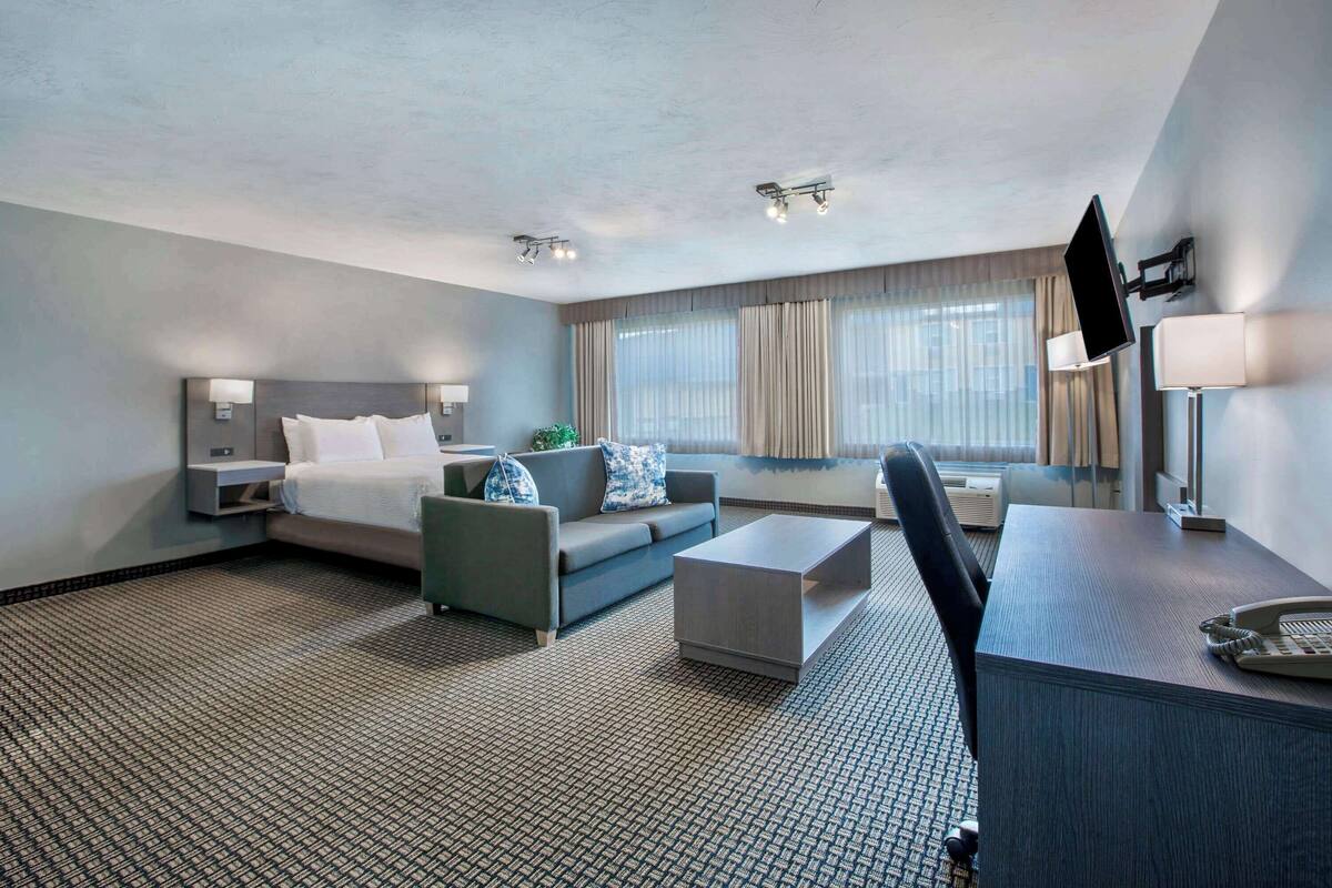 Studio Suite, 1 Tempat Tidur Queen, Bebas Asap Rokok | Brankas, meja kerja, setrika/meja setrika, dan tempat tidur bayi gratis