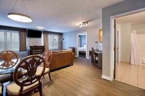 In-room safe, desk, iron/ironing board, free cribs/infant beds