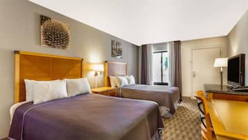 Double Room, 2 Double Beds | Desk, iron/ironing board, free WiFi, bed sheets