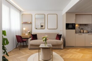 Elite Apartment, 1 Bedroom | Living area