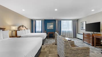 Standard Room, 2 Queen Beds, Non Smoking, Kitchenette | Premium bedding, pillowtop beds, desk, laptop workspace
