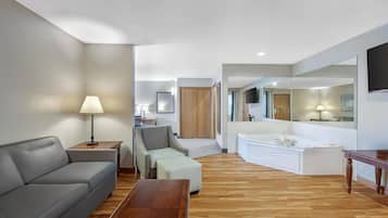 Suite, 1 King Bed, Non Smoking, Jetted Tub | Premium bedding, pillowtop beds, desk, laptop workspace