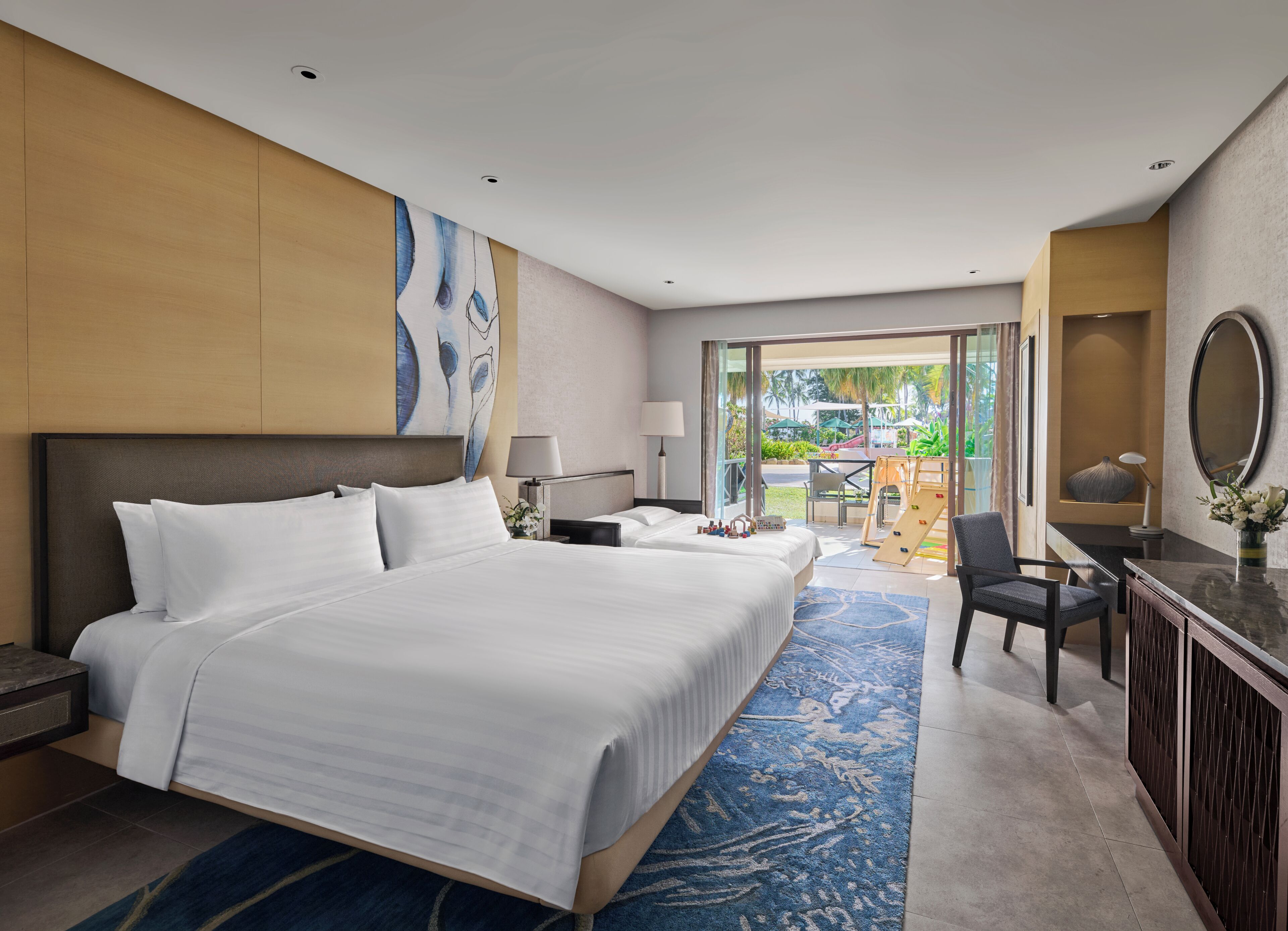 Family Twin Room, Terrace, Pool View (Tanjung ) | Down comforters, in-room safe, individually decorated