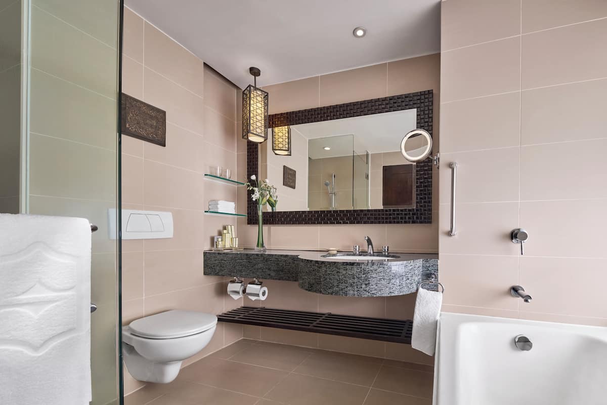 Twin Room, Terrace, Sea View (Kinabalu) | Bathroom | Separate tub and shower, rainfall showerhead, slippers, towels