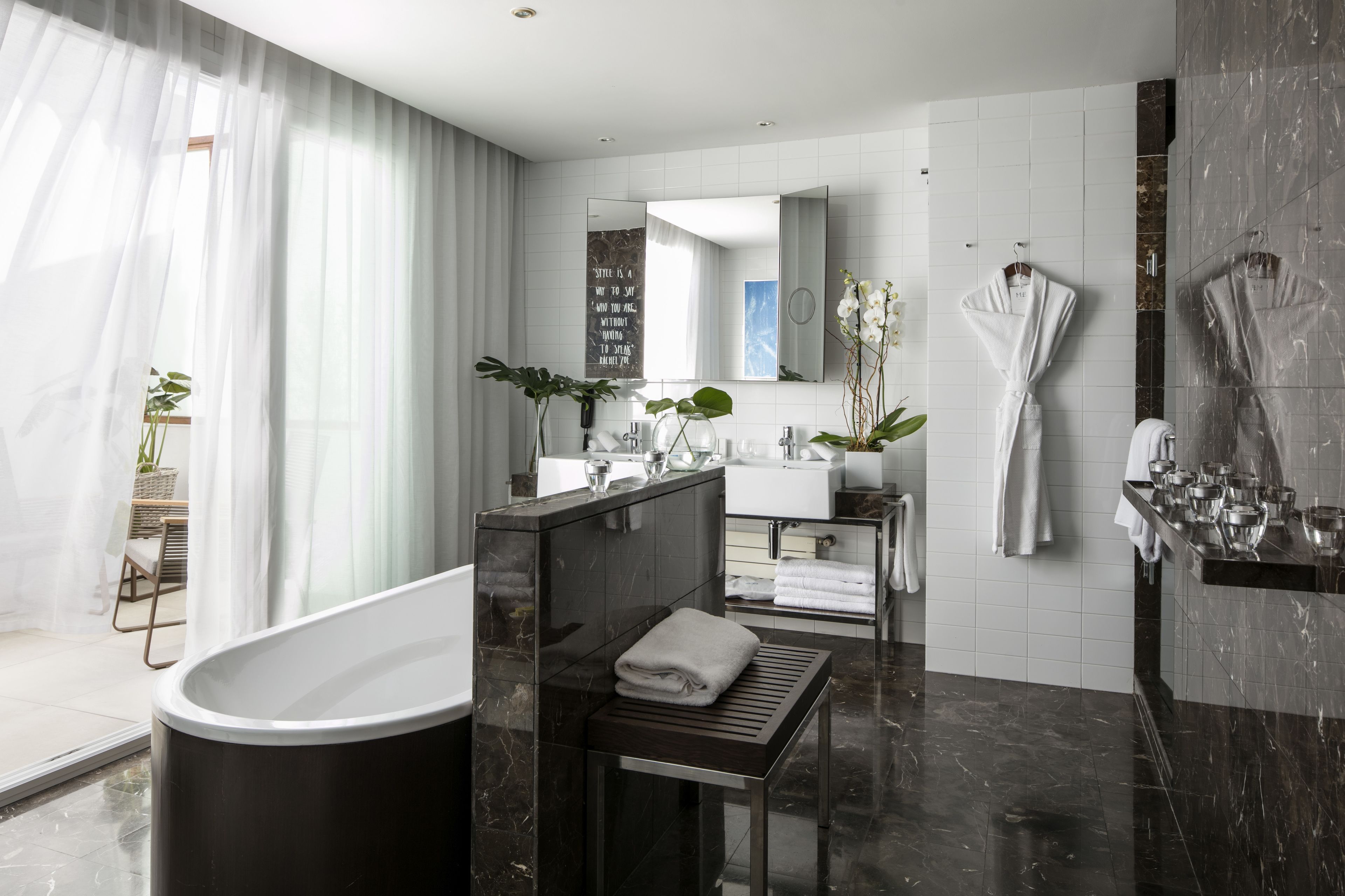 room, hot tub (ultimate me-chill out lounge, terrace) | bathroom | designer toiletries, hair dryer, bathrobes, slippers