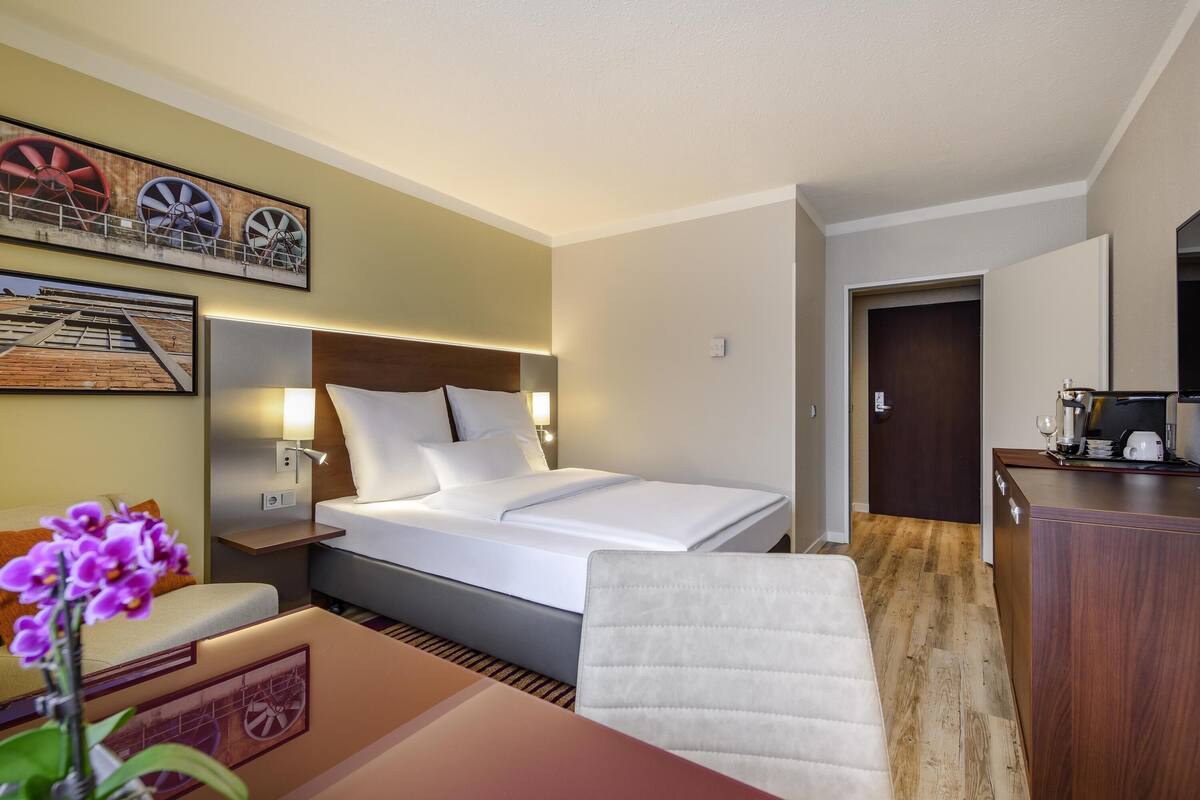Standaard kamer, 1 queensize bed | Hypoallergeen beddengoed, een minibar, een kluis op de kamer, een bureau