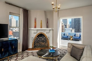 Suite, 1 Schlafzimmer, Balkon | Bettwäsche aus ägyptischer Baumwolle, hochwertige Bettwaren