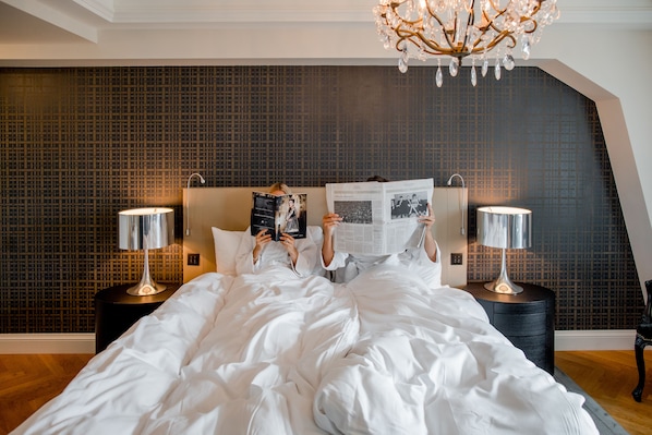 Ropa de cama de alta calidad, edredón y camas con pillow-top