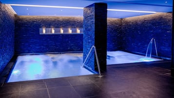 Sauna, hot tub, steam room, body treatments, hot stone massages