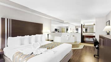 Pillowtop beds, in-room safe, desk, laptop workspace