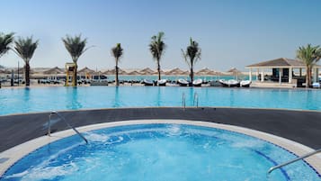 2 outdoor pools, pool umbrellas, sun loungers