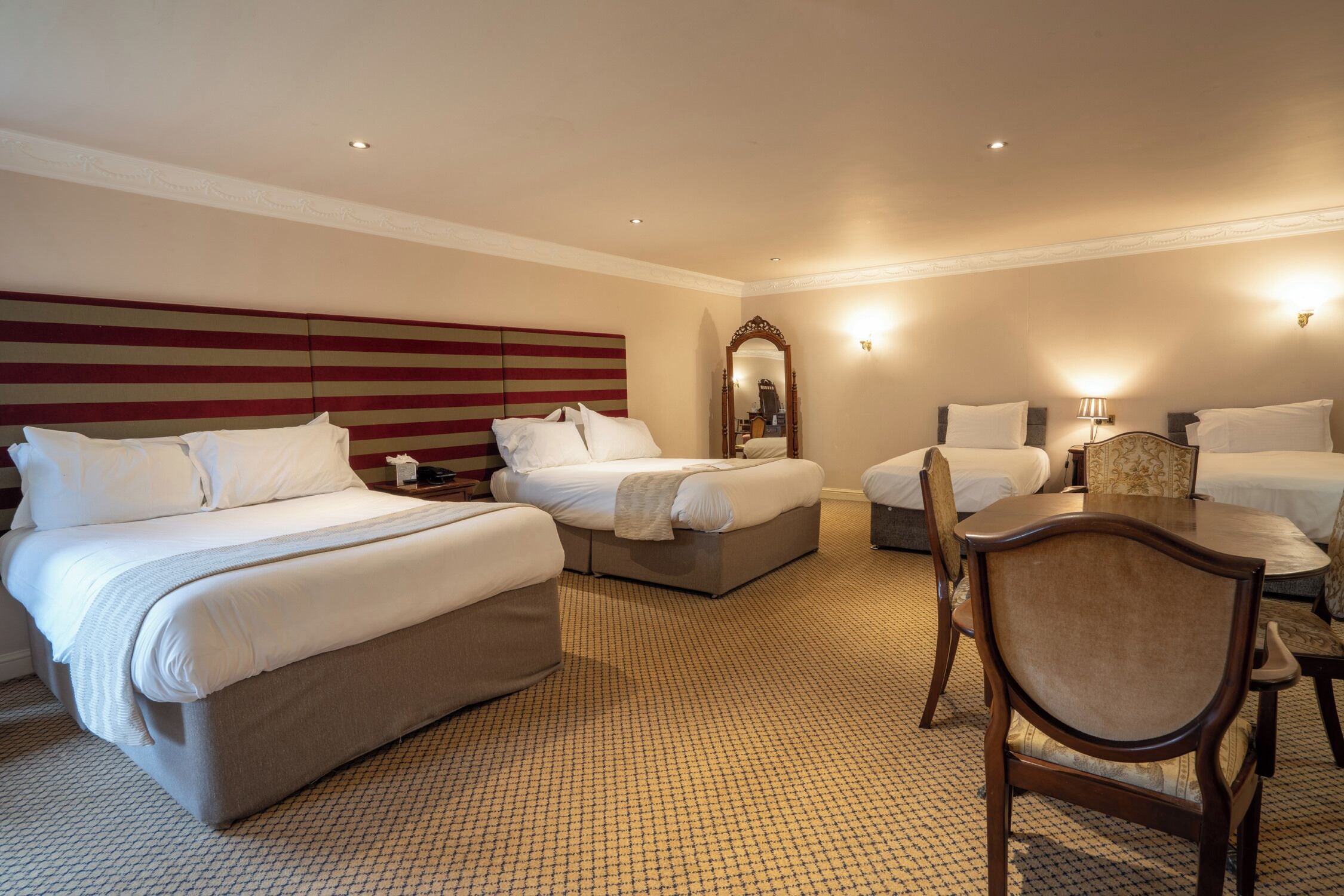 Family Double Room, Multiple Beds | Individually decorated, individually furnished, desk, iron/ironing board