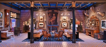 Hotel entrance and lobby at Hotel Jerome, Auberge Resorts Collection