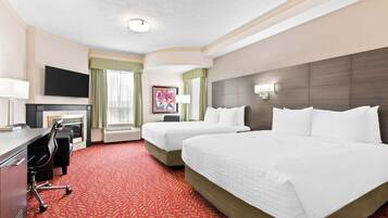 Standard Room, 2 Queen Beds, Non Smoking, Tower (Fireplace) | Iron/ironing board, rollaway beds, WiFi, bed sheets