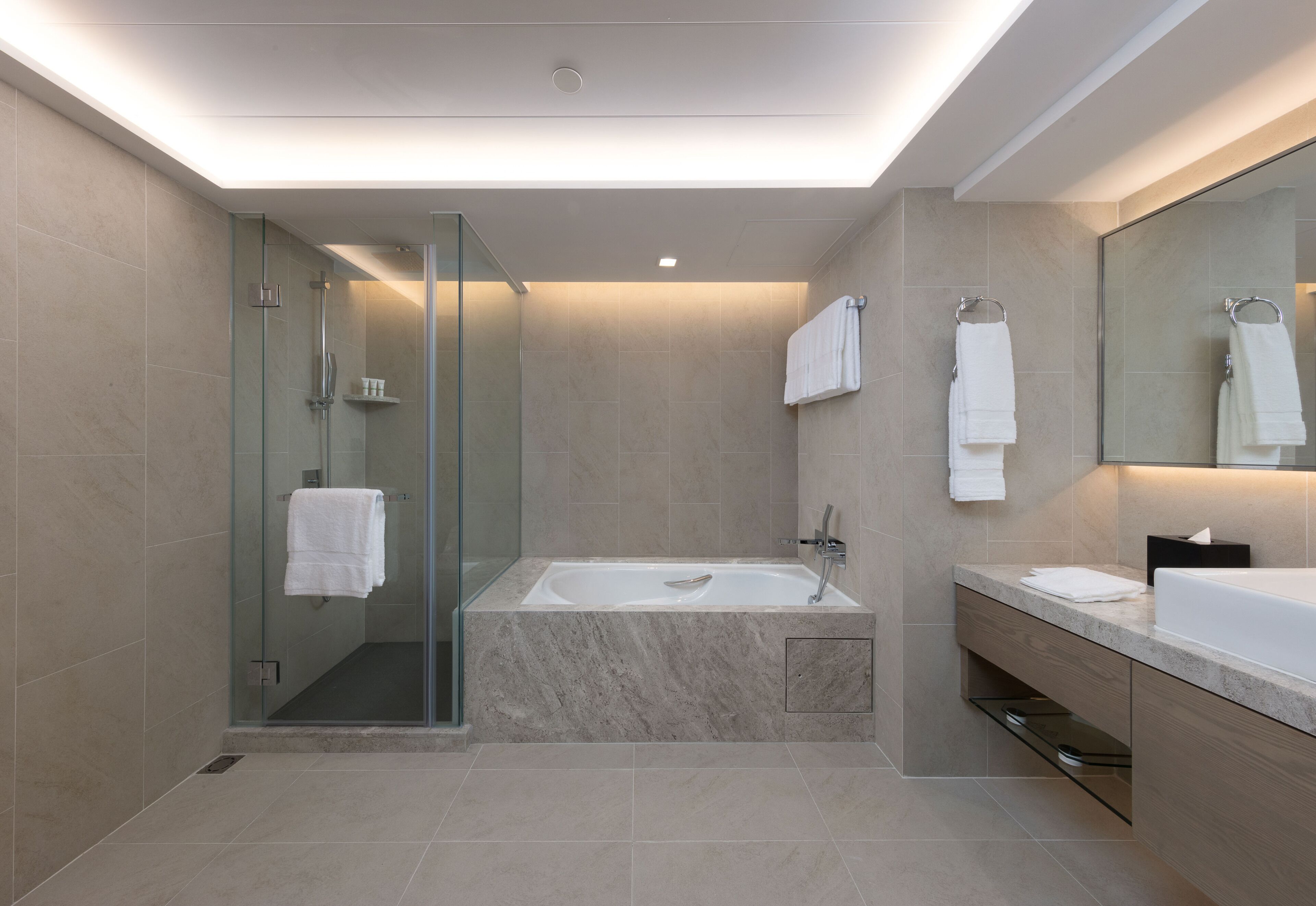 free toiletries, hair dryer, bathrobes, slippers