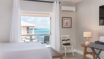 Room, 2 Queen Beds, Balcony, Partial Ocean View | In-room safe, soundproofing, iron/ironing board, bed sheets