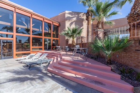 Indoor pool, outdoor pool