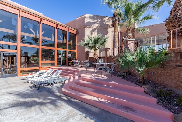 Indoor pool, outdoor pool