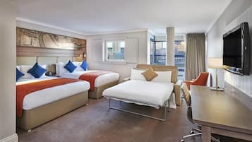 In-room safe, desk, laptop workspace, iron/ironing board