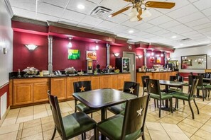 Free daily buffet breakfast