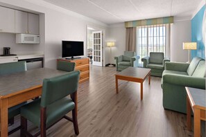 Premium bedding, pillow-top beds, desk, blackout curtains