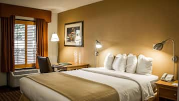 Desk, blackout curtains, iron/ironing board, free cots/infant beds