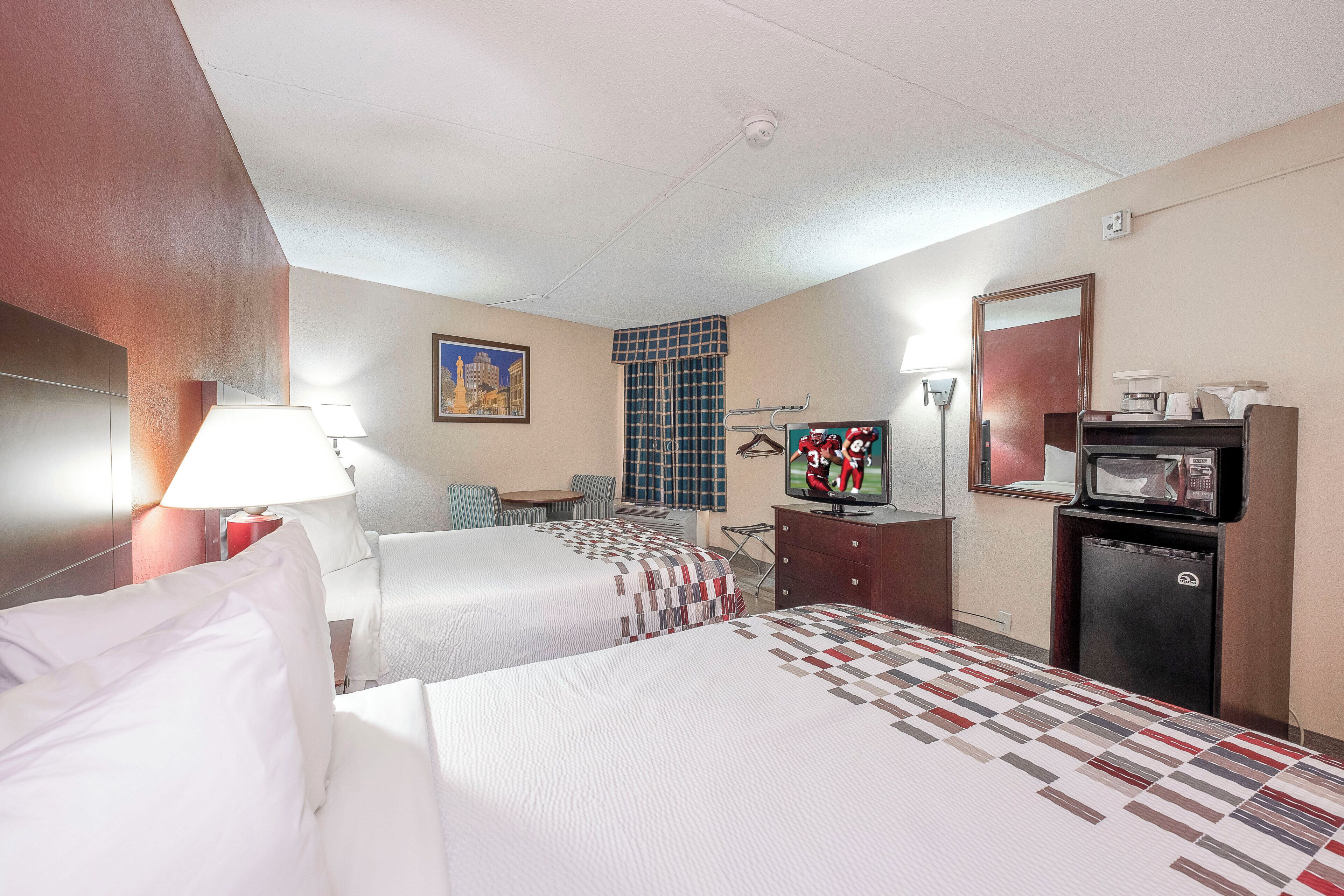 Deluxe Room, 2 Queen Beds, Accessible, Non Smoking (Roll In Shower) | In-room safe, desk, laptop workspace, soundproofing