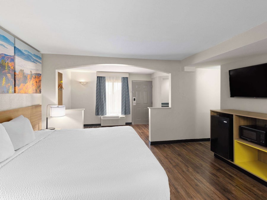 Studio, 1 King Bed, Smoking | Desk, laptop workspace, iron/ironing board, free WiFi