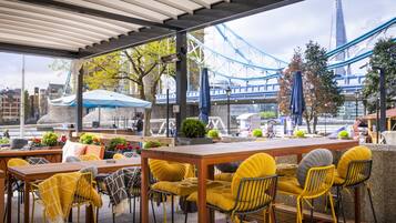 Outdoor banquet area