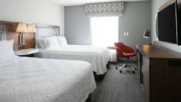 Premium bedding, down comforters, pillowtop beds, desk