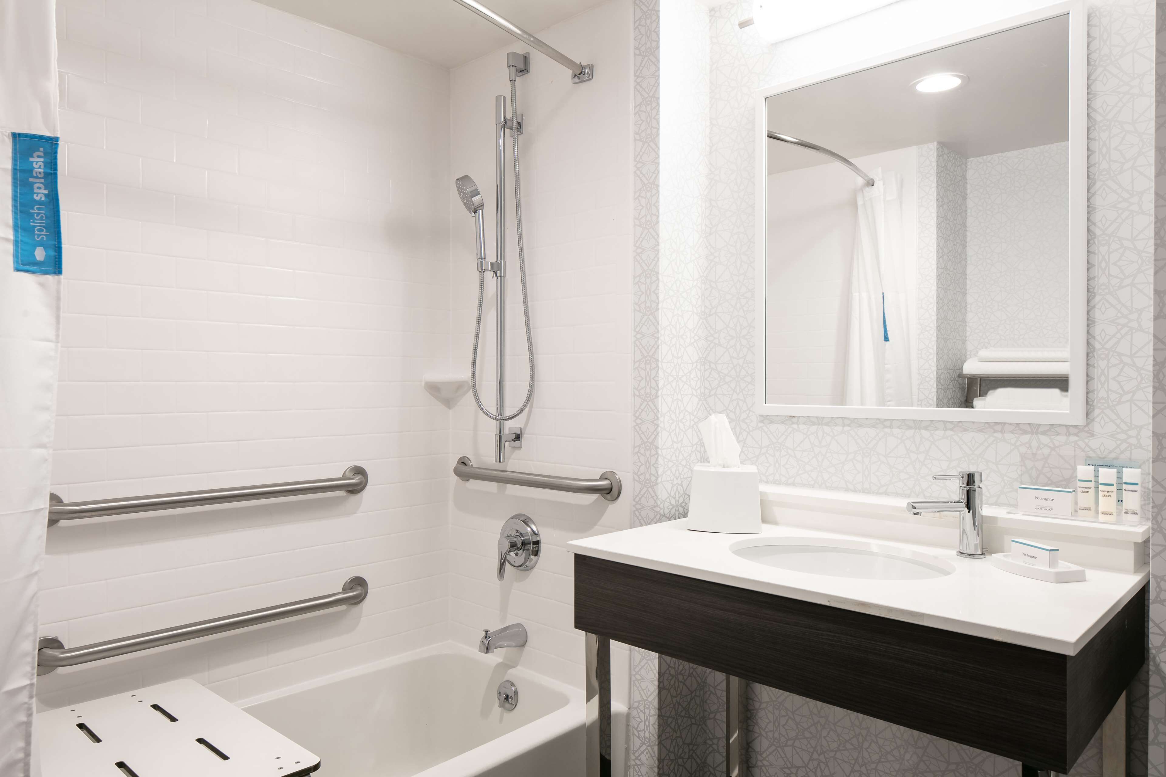 free toiletries, hair dryer, towels