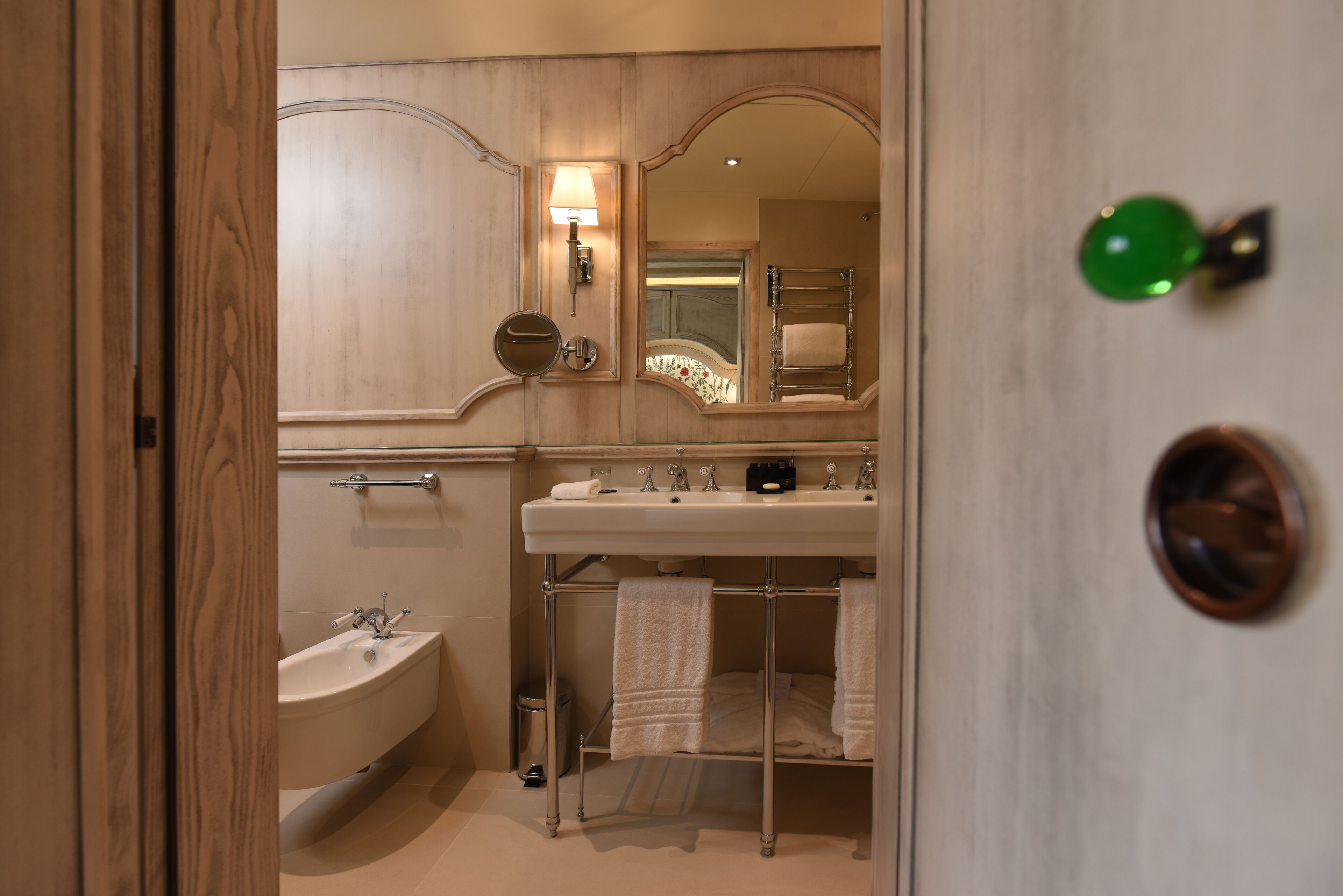 deluxe room, 1 king bed either terrace or view | bathroom | designer toiletries, hair dryer, bathrobes, slippers