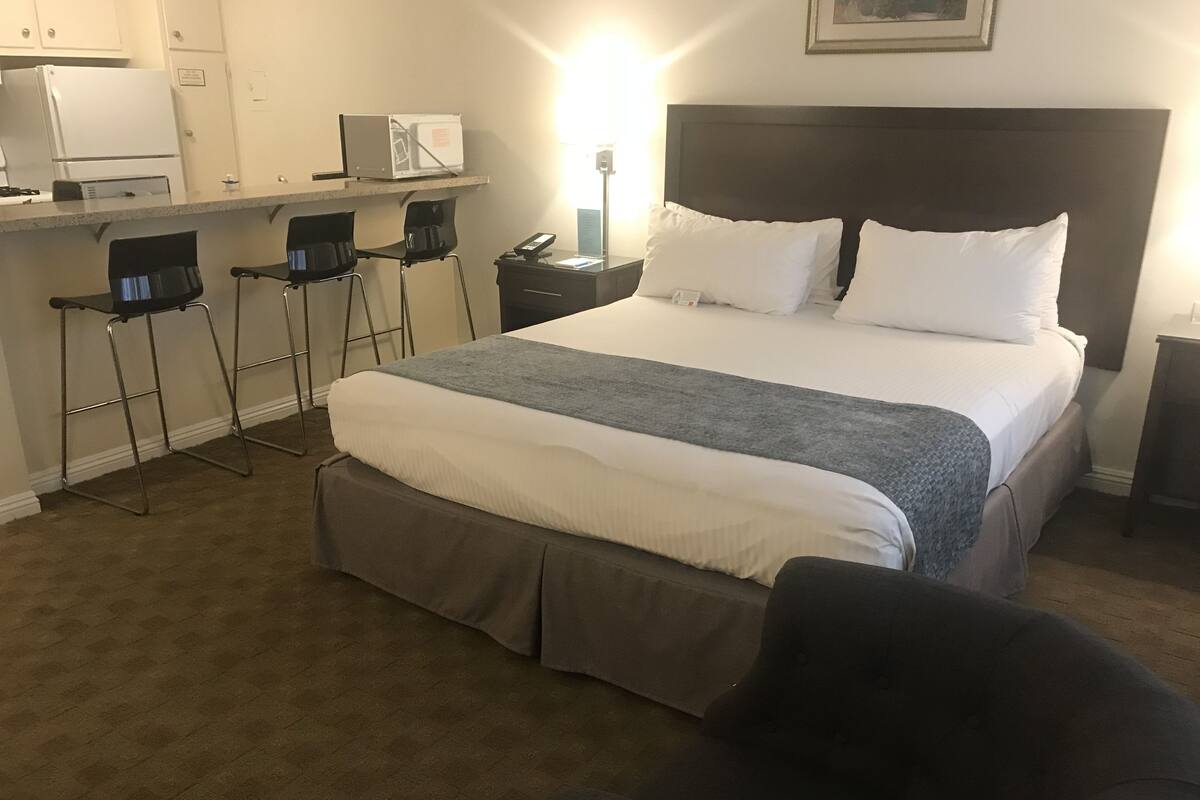 Deluxe suite, 1 slaapkamer, keuken | 1 slaapkamer, een kluis op de kamer, verduisterende gordijnen