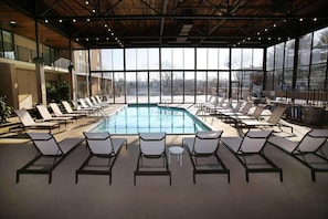 Indoor pool, seasonal outdoor pool, sun loungers