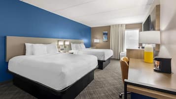 Standard Room, 2 Queen Beds, Non Smoking | Desk, laptop workspace, iron/ironing board, free cribs/infant beds