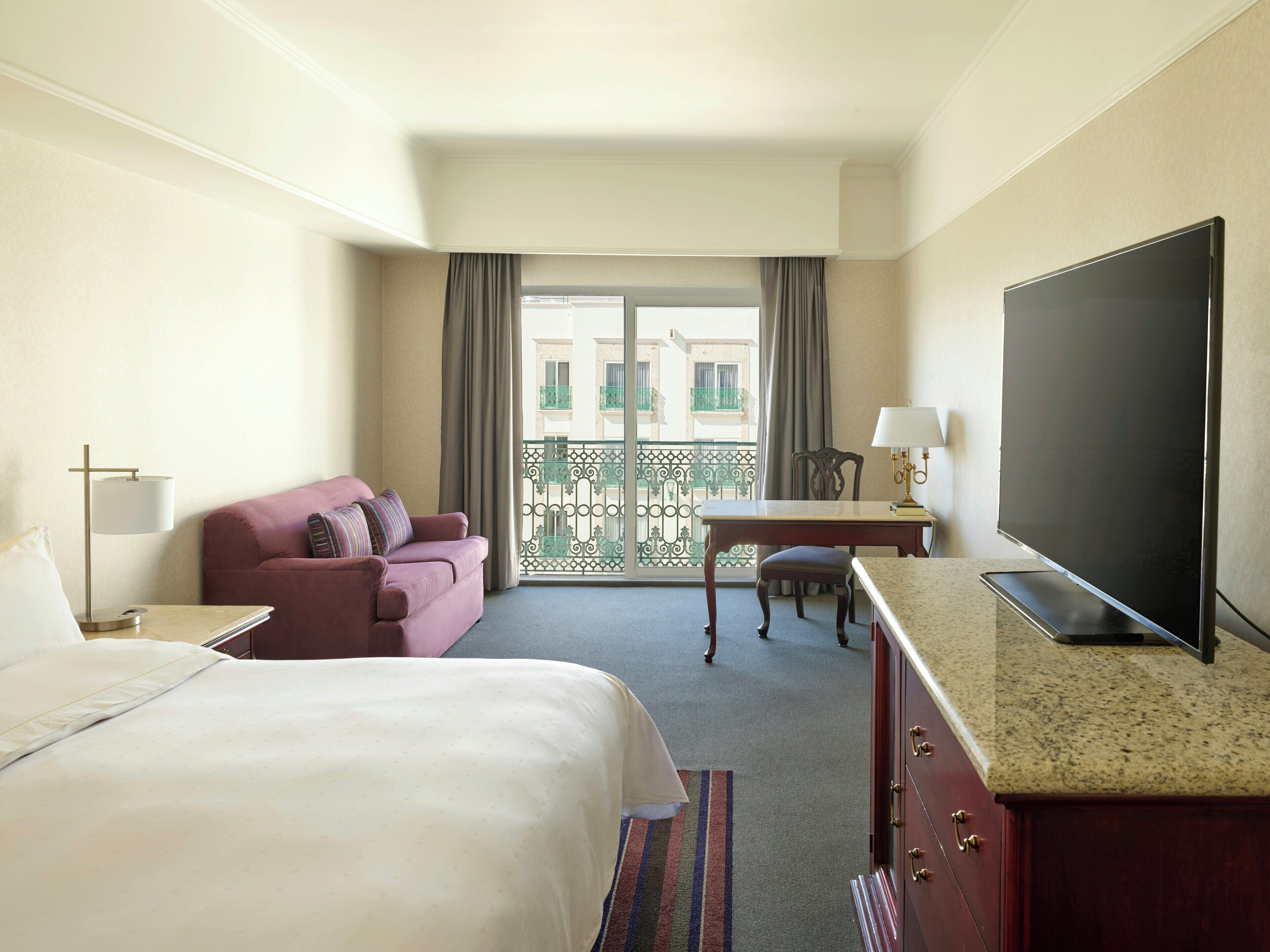 Premium bedding, down duvets, pillow-top beds, in-room safe