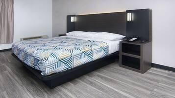 Desk, free WiFi, bed sheets