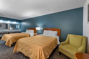 Room, 2 Queen Beds, Accessible, Non Smoking | Desk, laptop workspace, blackout curtains, iron/ironing board - Quality Inn Austintown - Youngstown West (Austintown)