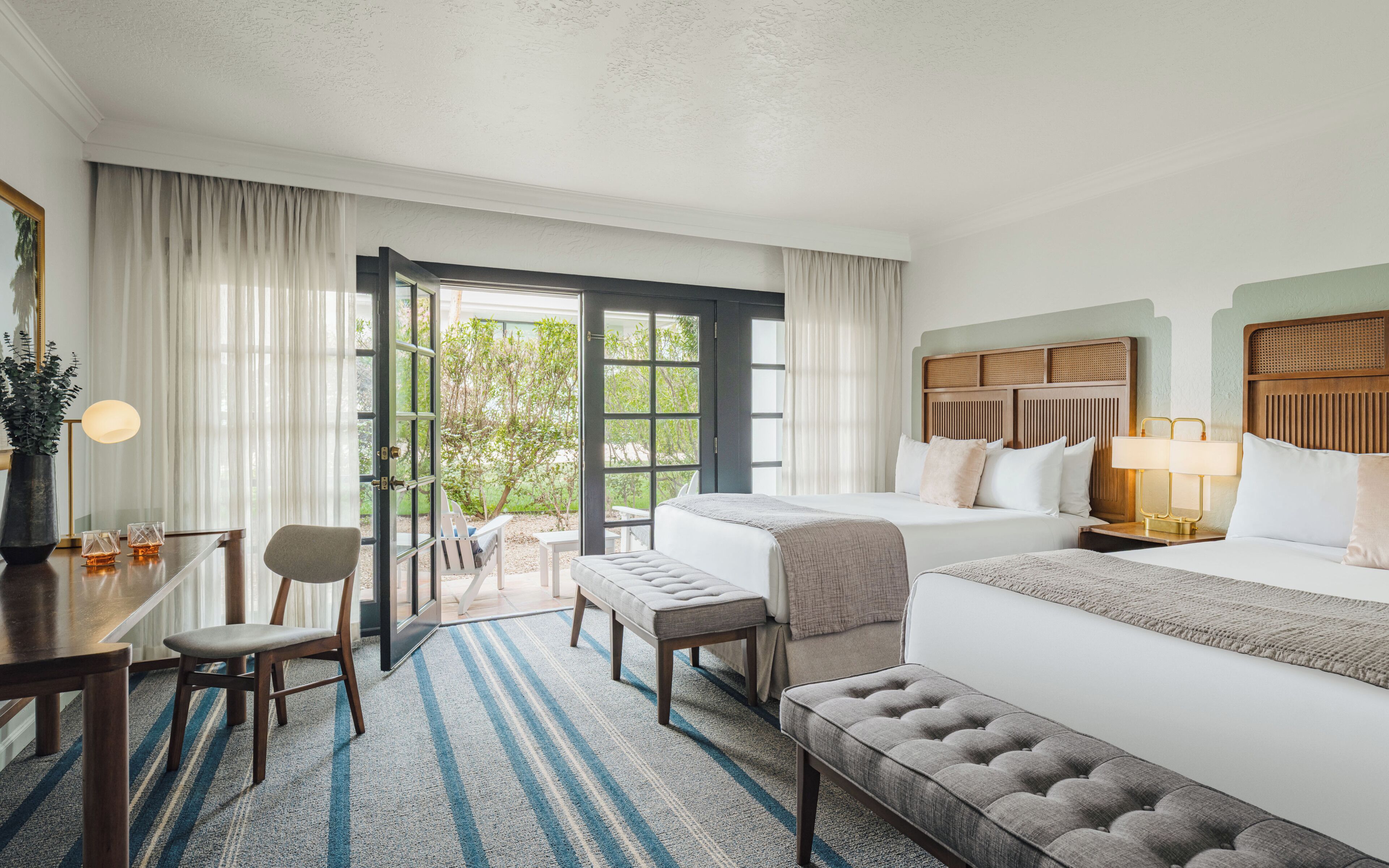 Room, 2 Queen Beds (Courtyard Queen Queen) | Frette Italian sheets, premium bedding, down comforters, minibar